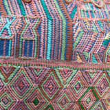 Huipil Bucket Bag - Handcrafted Vintage Mayan Textile & Leather Tote