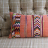 Embroidered Huipil & Handwoven Cotton Throw Pillow Cover