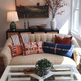 Embroidered Huipil & Handwoven Cotton Throw Pillow Cover