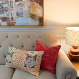 Embroidered Huipil & Handwoven Cotton Throw Pillow Cover