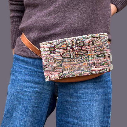 Handwoven Vintage Huipil Belt Bag 7