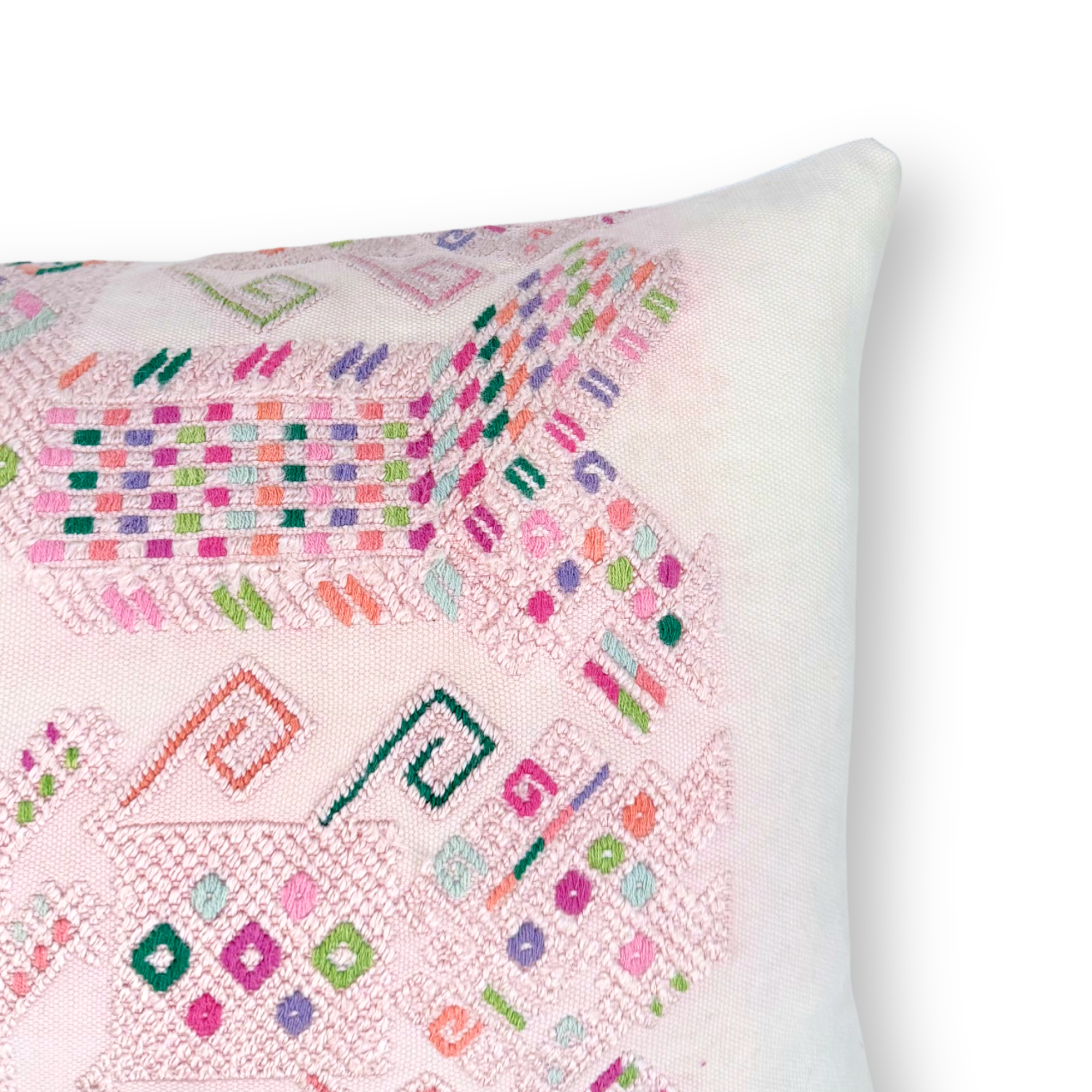 Huipil & Hemp Throw Pillow Cover