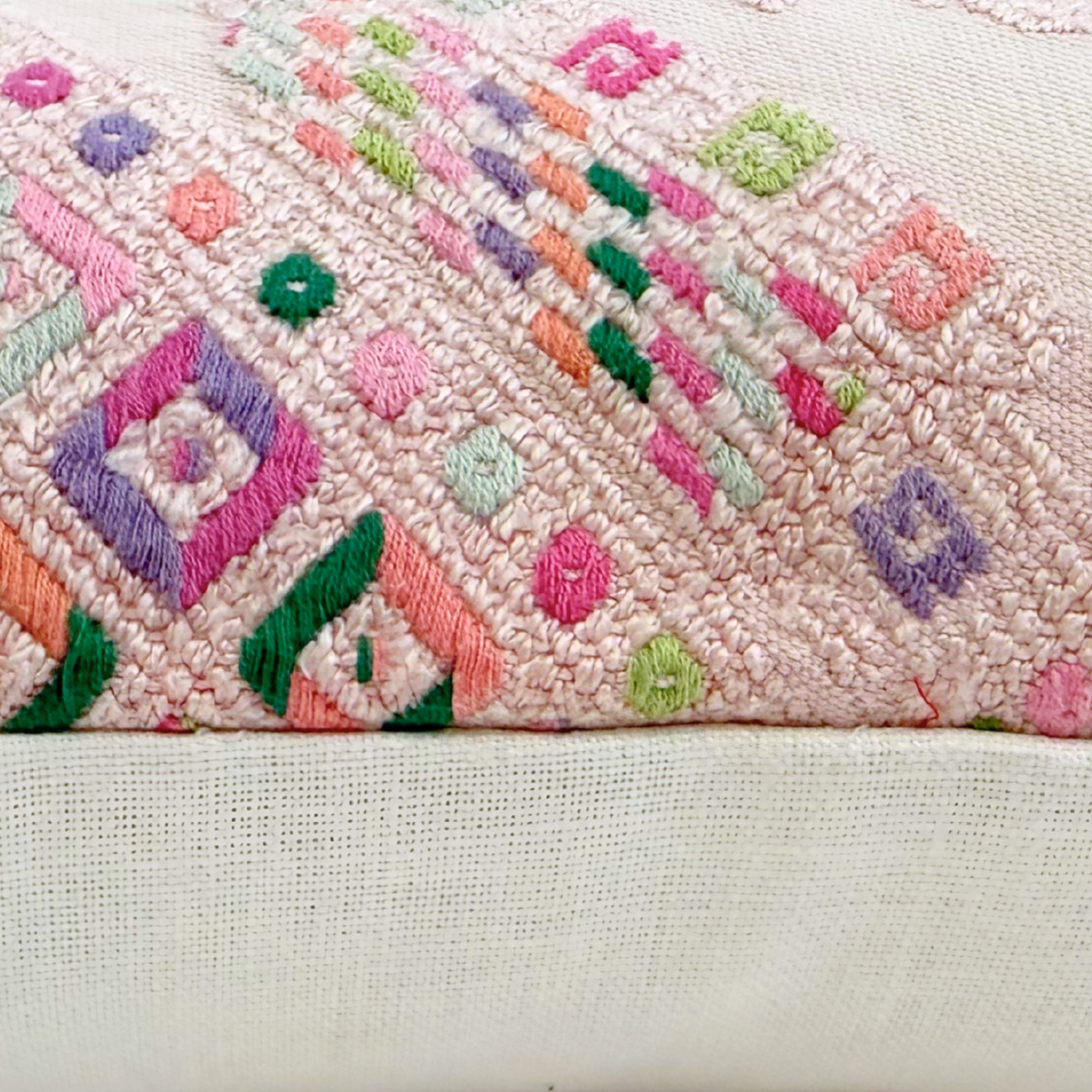 Huipil & Hemp Throw Pillow Cover