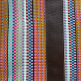 Handwoven Vintage Huipil Leather Tote