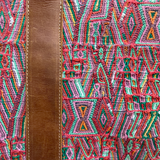 Handwoven Vintage Huipil Leather Tote