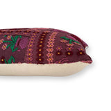 Embroidered Huipil & Handwoven Cotton Throw Pillow Cover