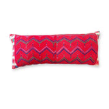 Embroidered Huipil & Handwoven Cotton Throw Pillow Cover