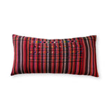 Embroidered Huipil & Handwoven Cotton Throw Pillow Cover