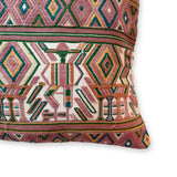 Embroidered Huipil & Handwoven Cotton Throw Pillow Cover