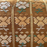 Embroidered Huipil & Handwoven Cotton Throw Pillow Cover