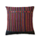 Embroidered Huipil & Handwoven Corte Throw Pillow Cover