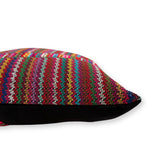 Embroidered Huipil & Handwoven Corte Throw Pillow Cover