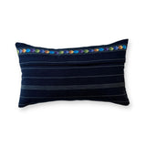 Embroidered Huipil & Handwoven Corte Throw Pillow Cover