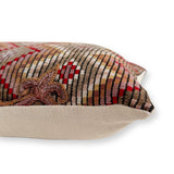 Embroidered Huipil & Handwoven Cotton Throw Pillow Cover
