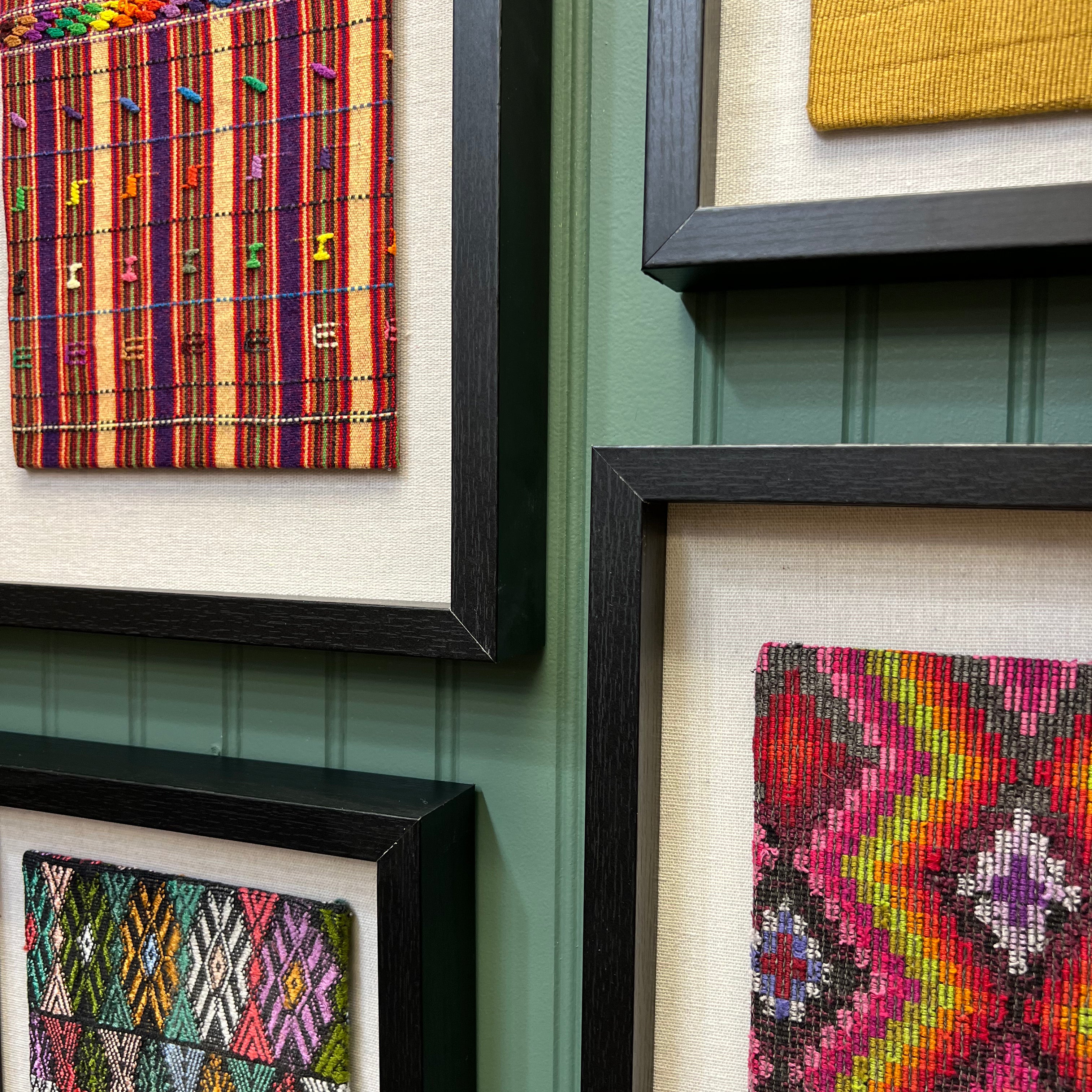 Framed Handwoven Textile (Black Frame)