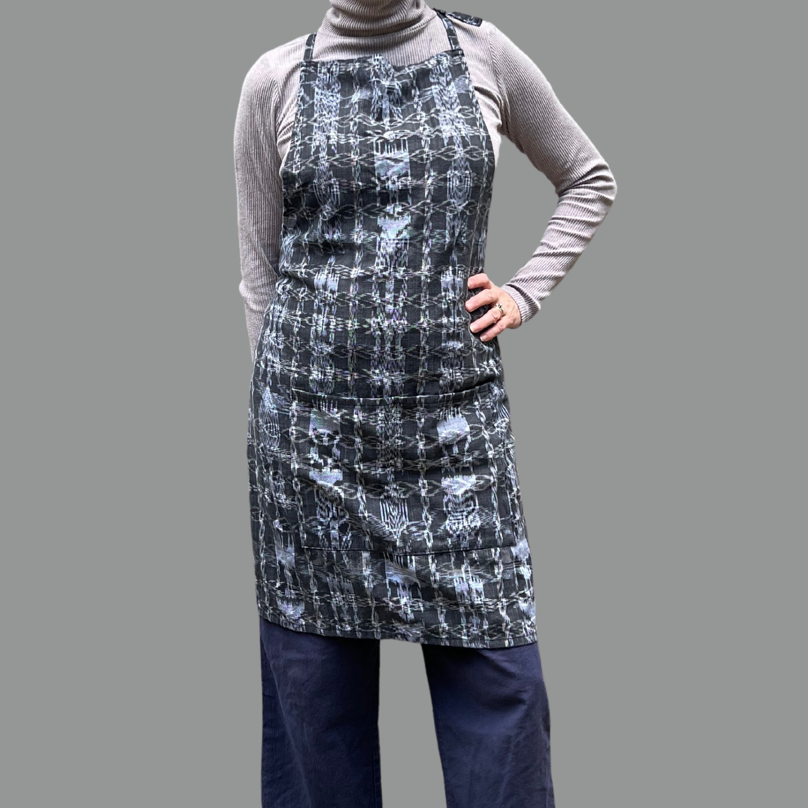 Handcrafted Cotton Apron – Made from Vintage Mayan Textiles (Adult Size)