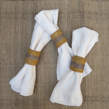 Handwoven Grass Napkin Rings