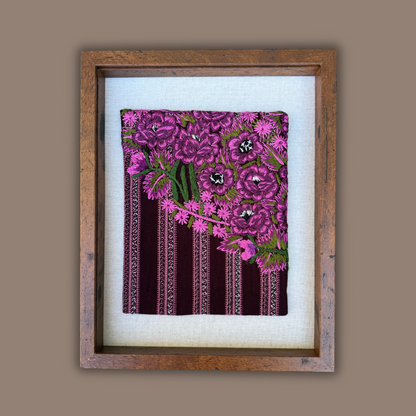 Framed Handwoven Textile (Walnut Frame)