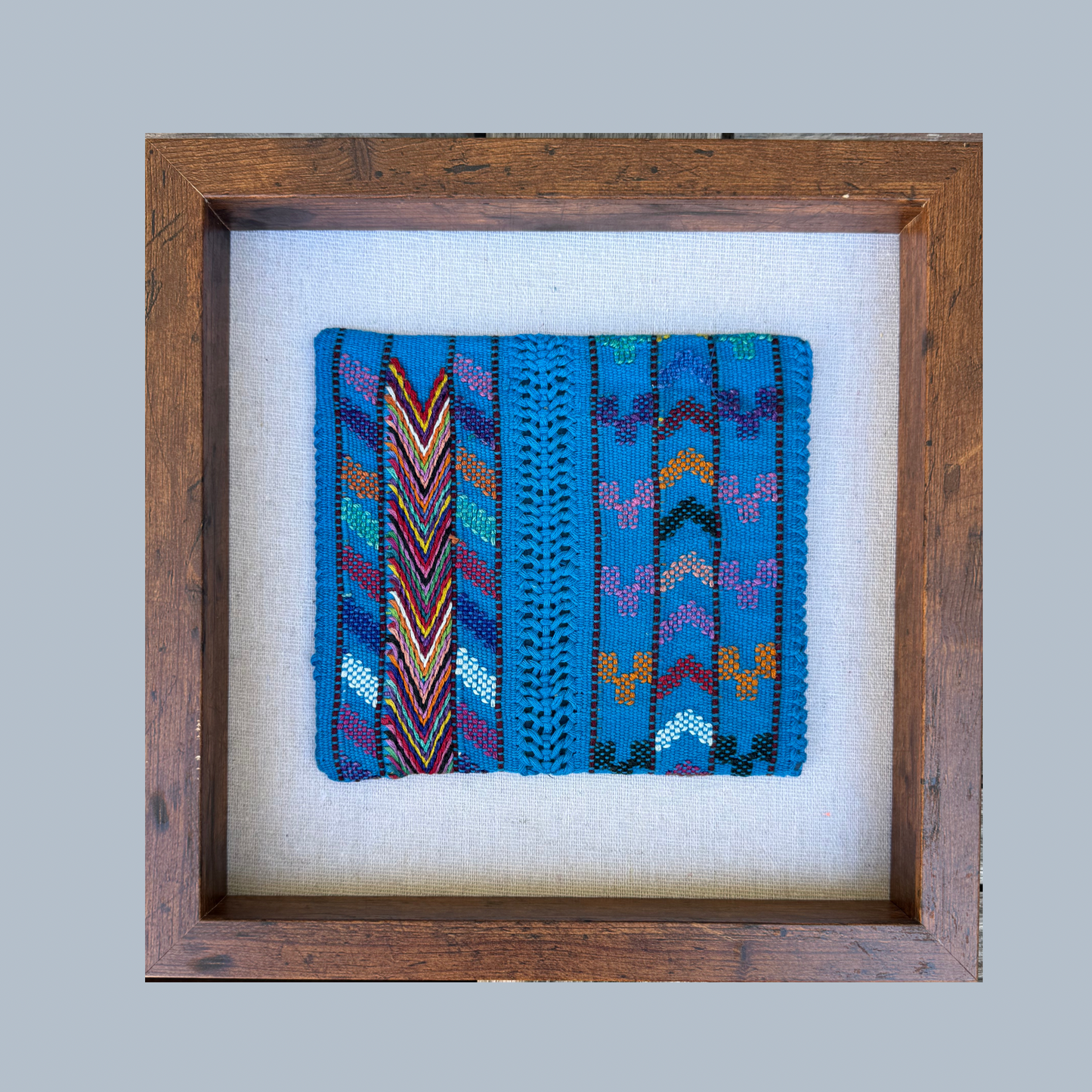 Framed Handwoven Textile (Walnut Frame)