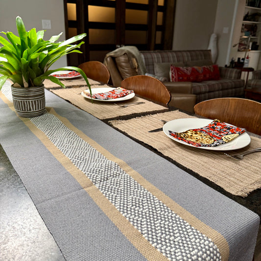 Handwoven Cotton Table Runner - Made in Oaxaca, Mexico