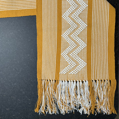 Handwoven Cotton Table Runner - Made in Oaxaca, Mexico
