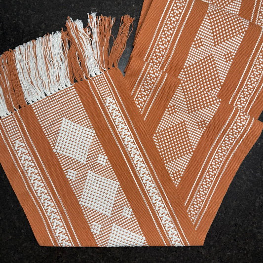 Handwoven Cotton Table Runner - Made in Oaxaca, Mexico
