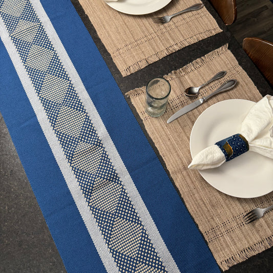 Handwoven Cotton Table Runner - Made in Oaxaca, Mexico
