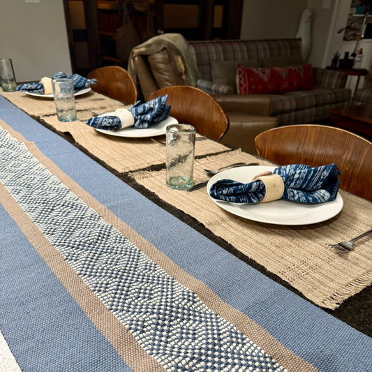 Handwoven Cotton Table Runner - Made in Oaxaca, Mexico