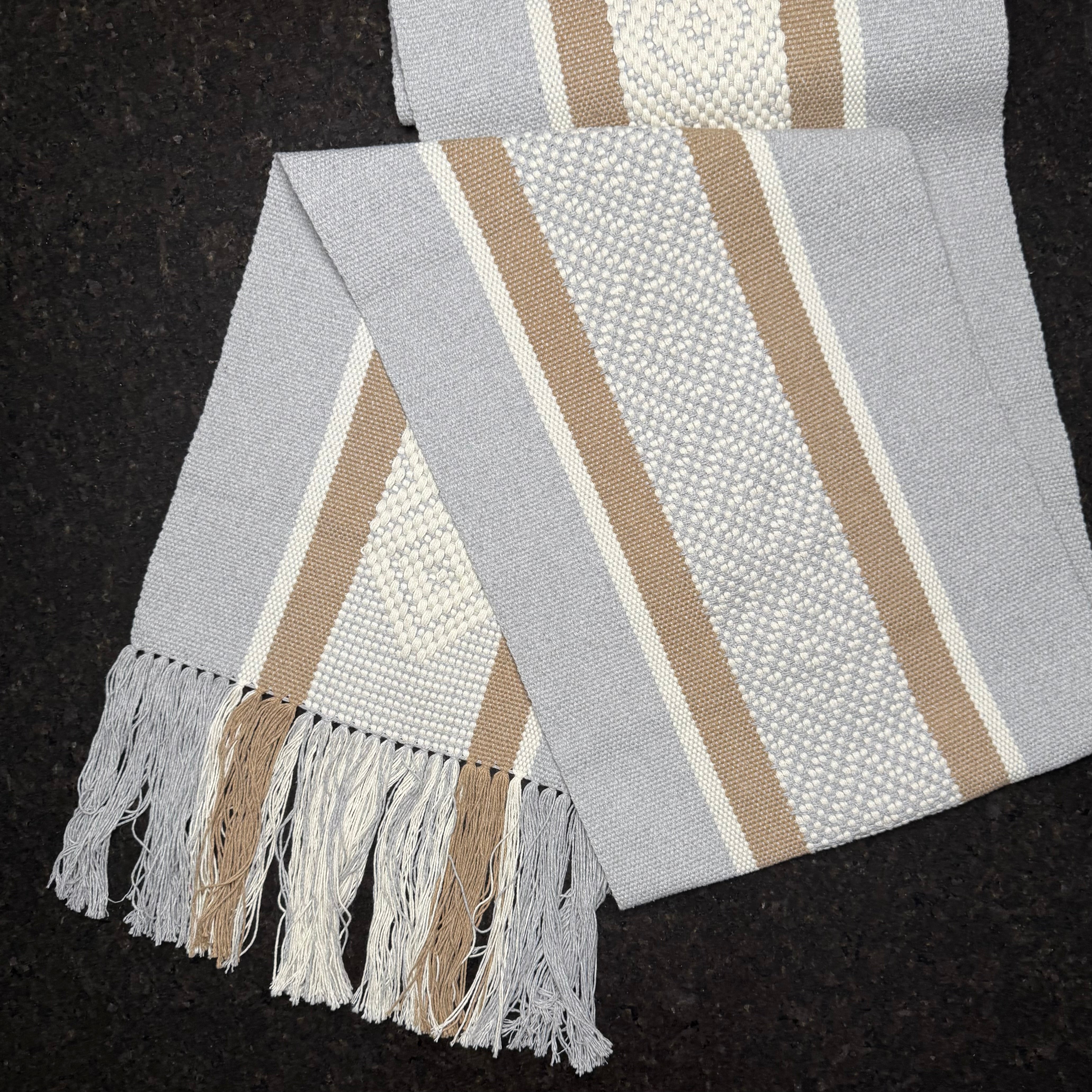 Handwoven Cotton Table Runner made in Oaxaca Mexico 