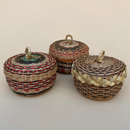 Small Kalinago Basket with Lid