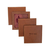 Huipil & Leather Coasters - Rose Diamond
