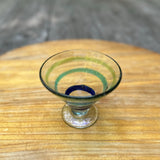 Handblown Striped Martini/Margarita Glasses, Set of 2