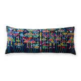 Embroidered Huipil & Handwoven Cotton Throw Pillow Cover