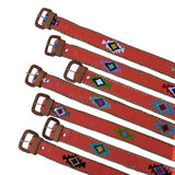 Orange-Coral Handwoven Guatemalan Whip-Stitched Belt