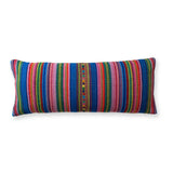 Embroidered Huipil & Handwoven Corte Throw Pillow Cover