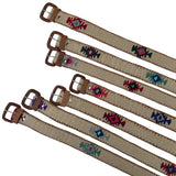 Tan Handwoven Guatemalan Whip-Stitched Belt