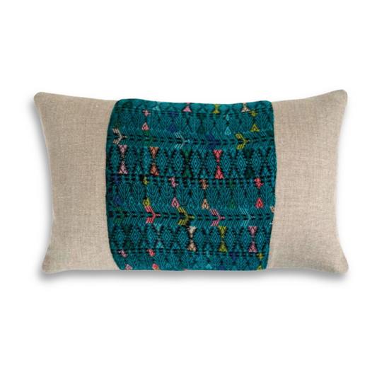 Huipil & Hemp Throw Pillow Cover