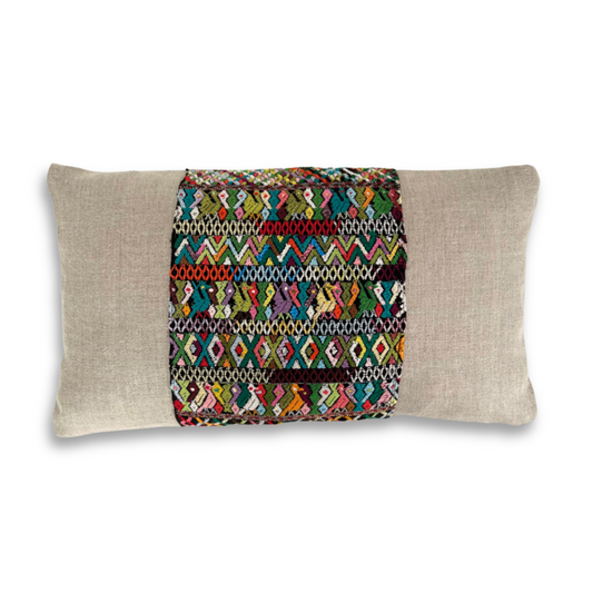 Huipil & Hemp Throw Pillow Cover