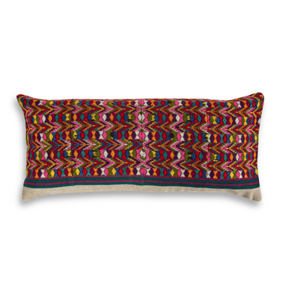 Huipil & Hemp Throw Pillow Cover