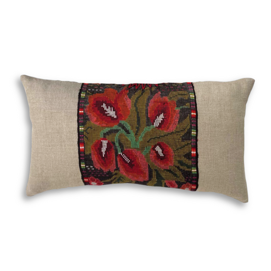 Huipil & Hemp Throw Pillow Cover