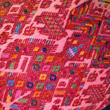 Embroidered Huipil & Handwoven Corte Throw Pillow Cover