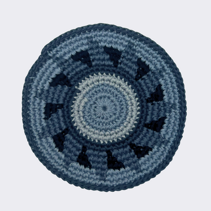 Grey & Black Crocheted Coasters, Set of 4