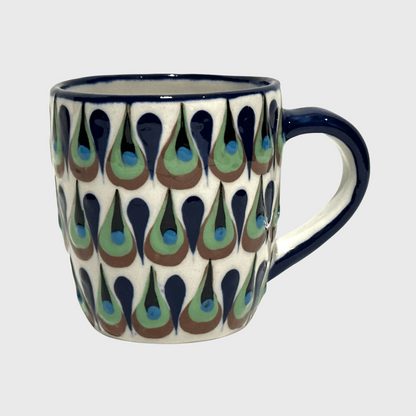 Green and Brown Palopo Tarro Mug on a light gray background - Intertwined: Handmade for Good