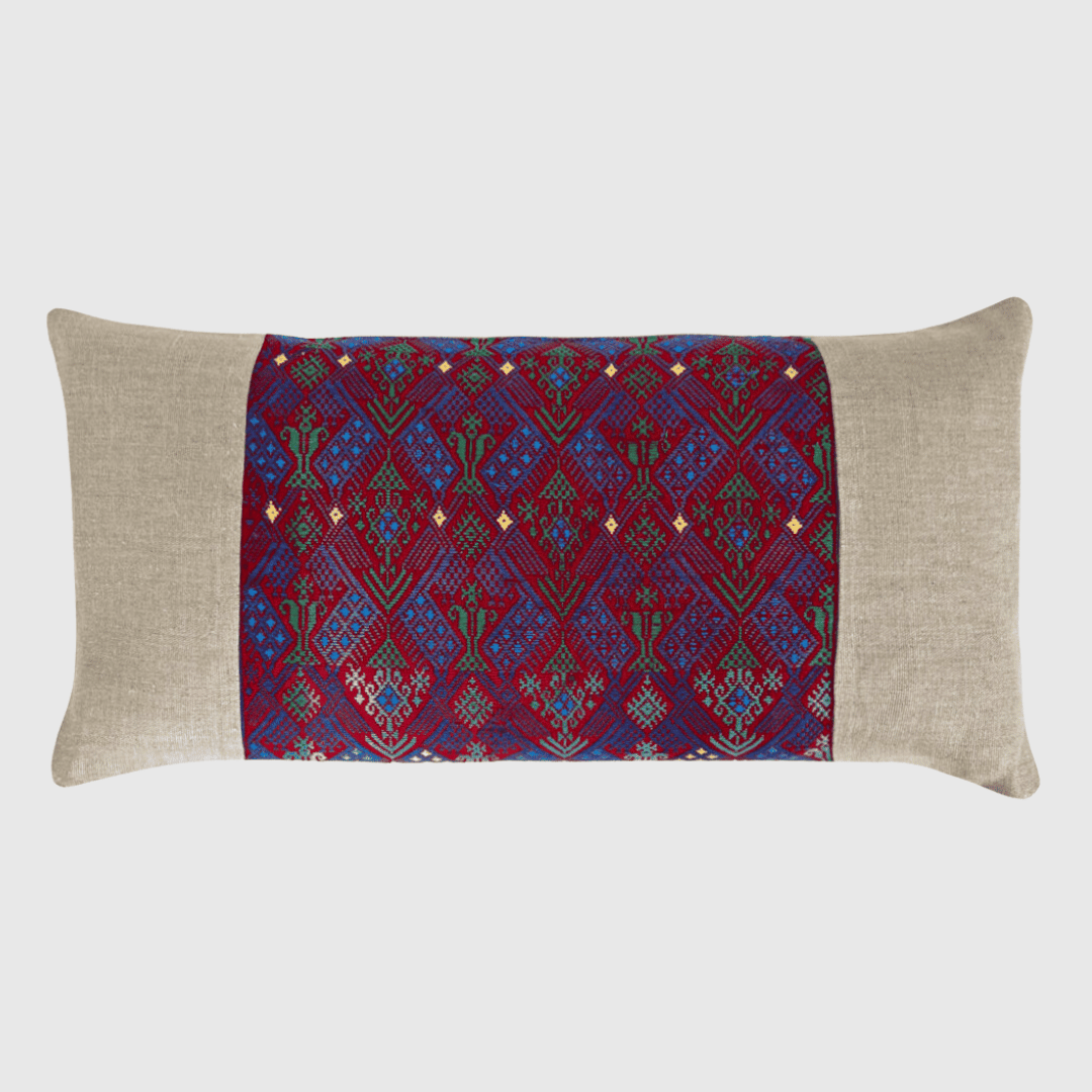 Huipil and Hemp Pillow - Intertwined: Handmade for Good