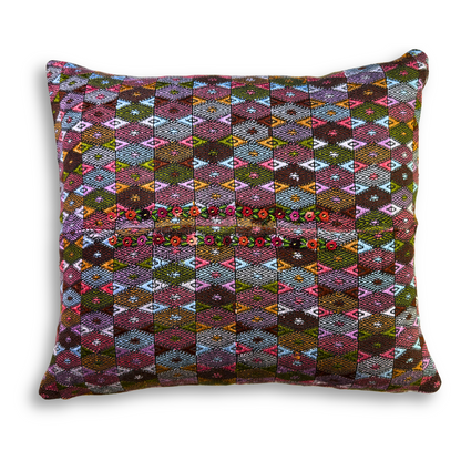 Huipil & Hemp Throw Pillow Cover