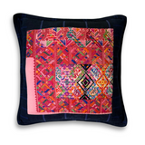 Embroidered Huipil & Handwoven Corte Throw Pillow Cover