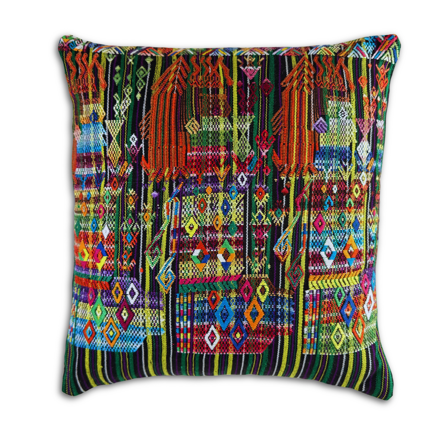 Huipil & Hemp Throw Pillow Cover
