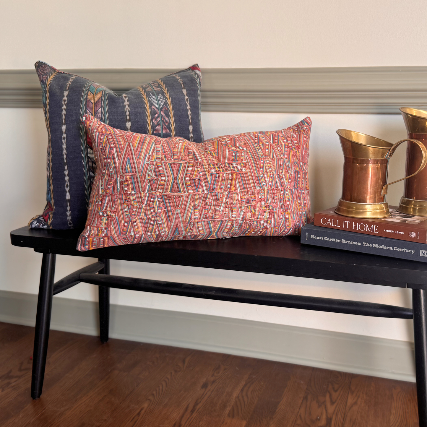 Huipil & Hemp Throw Pillow Cover