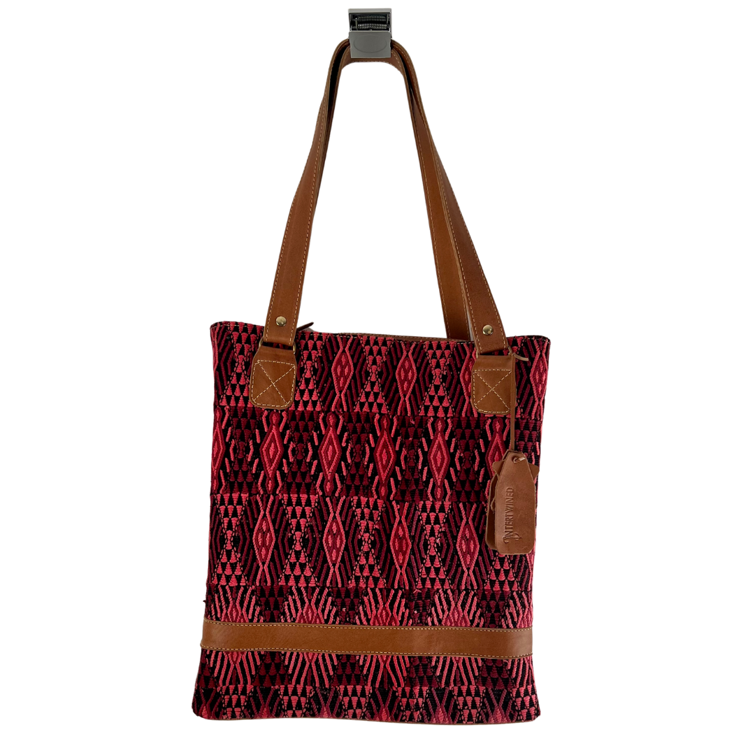 Huipil Structured Tote - Brown Leather (More Colors Available)