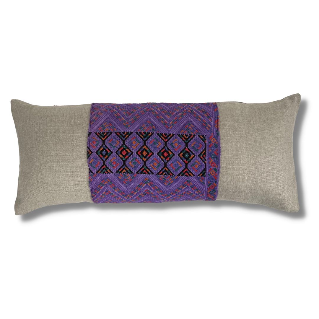 Huipil & Hemp Pillow - Intertwined